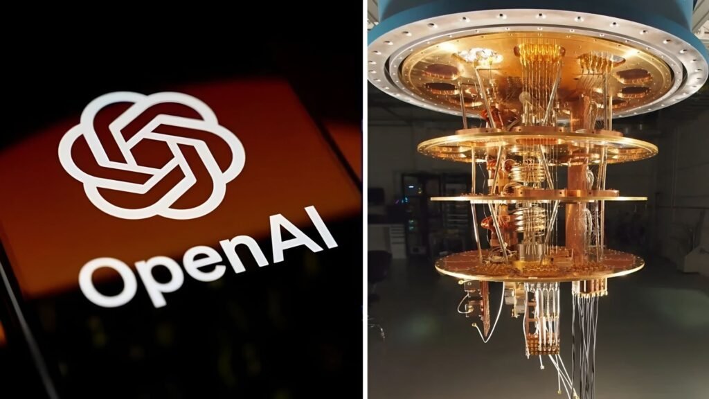 לוגו OpenAI לצד מחשב קוונטי - חברת הבינה המלאכותית מכריזה על שלוש פריצות דרך מדעיות